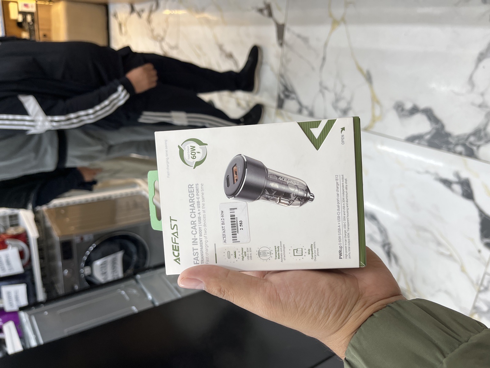 АЗУ ACEFAST Car Charger (60W/USB-C+USB-A/QC+PD) [B12]